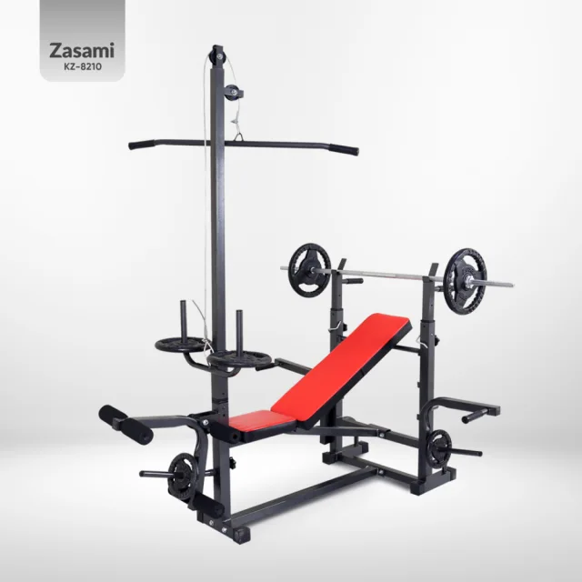 Combo Giàn Tạ Đa Năng 8210 + Đòn 1m5+ 30kg tạ